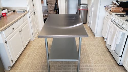 Stainless Steel Work Table for Prep & Work 24 x 60 Inches photo review