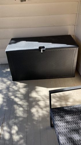 Outdoor Garden Plastic Storage Deck Box photo review